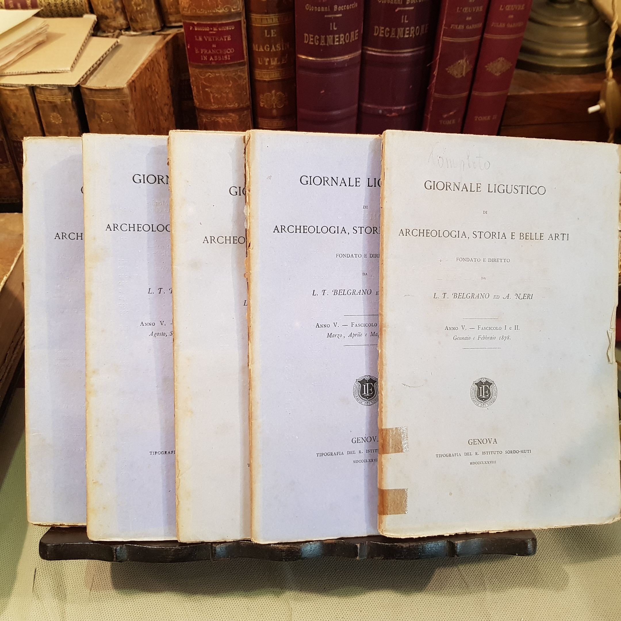 Giornale ligustico di archeologia, storia e belle arti. fondato e …
