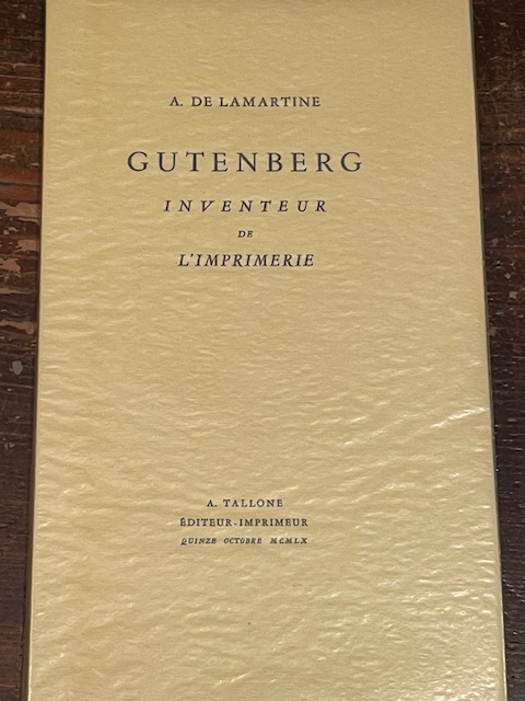 Gutenberg inveteur de l'imprimerie.