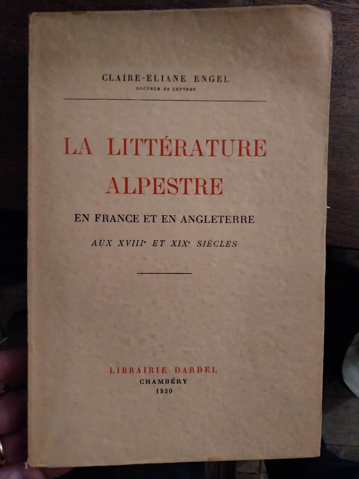 La littérature alpestre en France et en Angleterre aux XVIII …