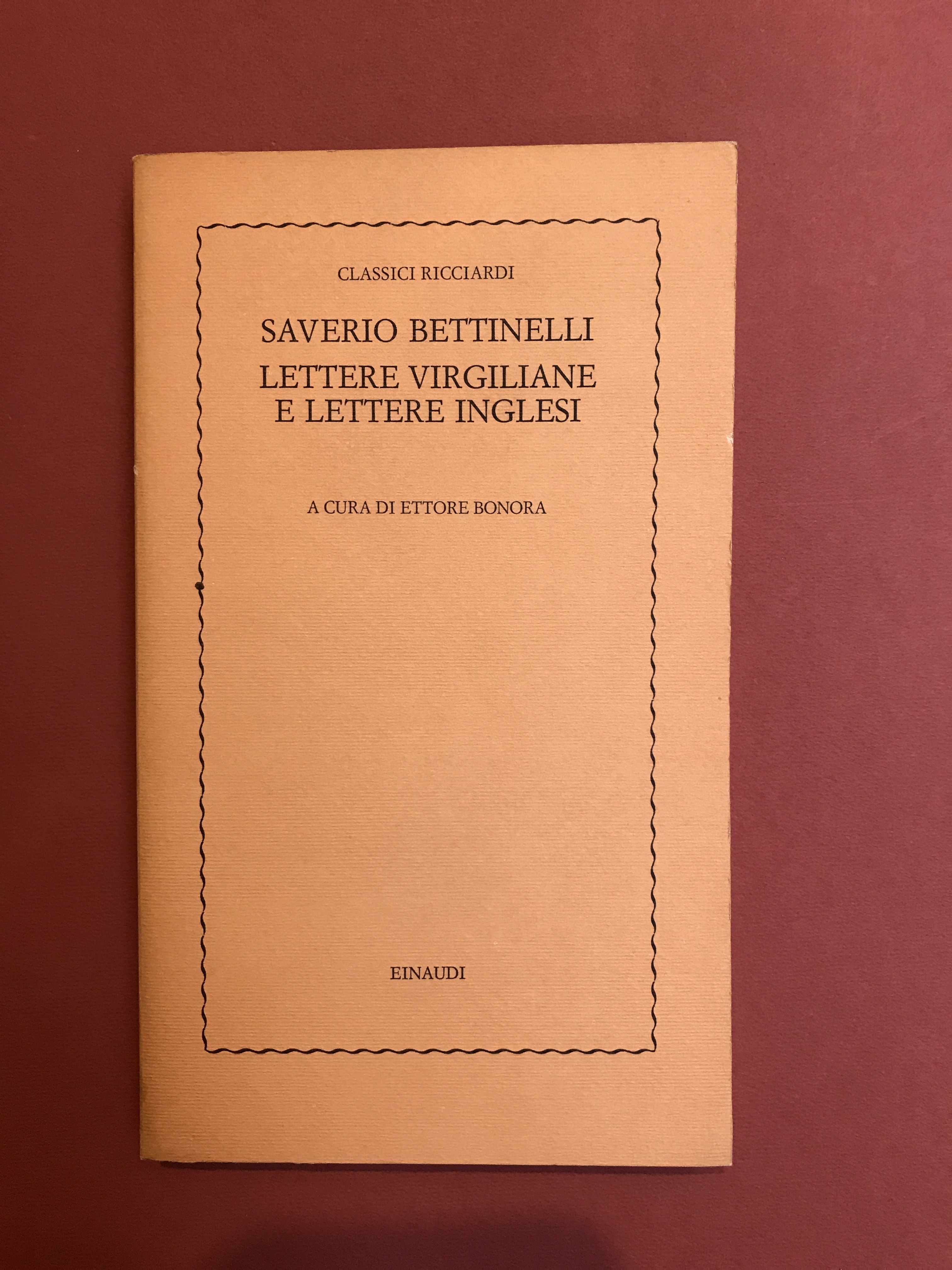 Lettere virgiliane e lettere inglesi. A cura di Ettore Bonora