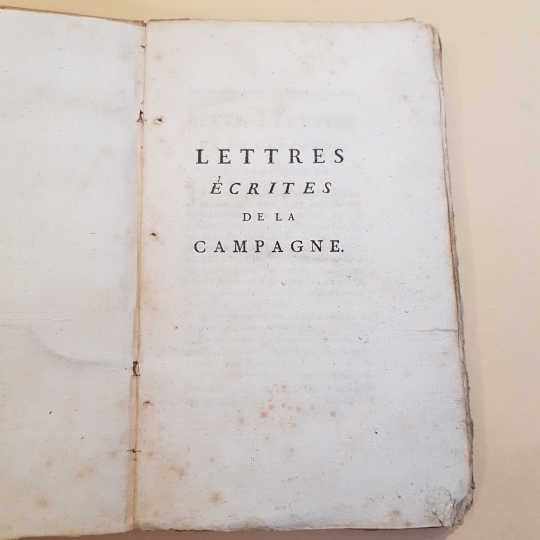 Lettres écrites de la campagne.