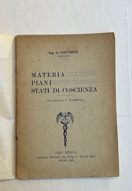 Materia - Piani - Stati di coscienza. Traduzione di V. …