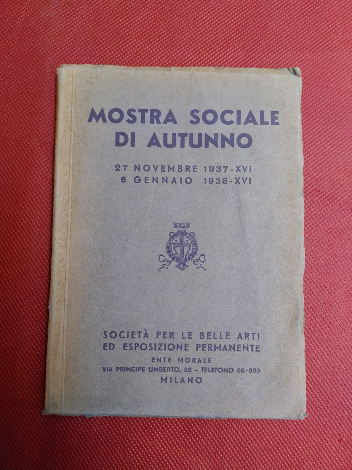 Mostra sociale di autunno. 27 novembre 1937. Società per le …