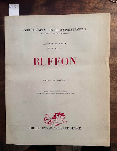 OEUVRES PHILOSOPHIQUES DE BUFFON. Texte établi et présenté par Jean …