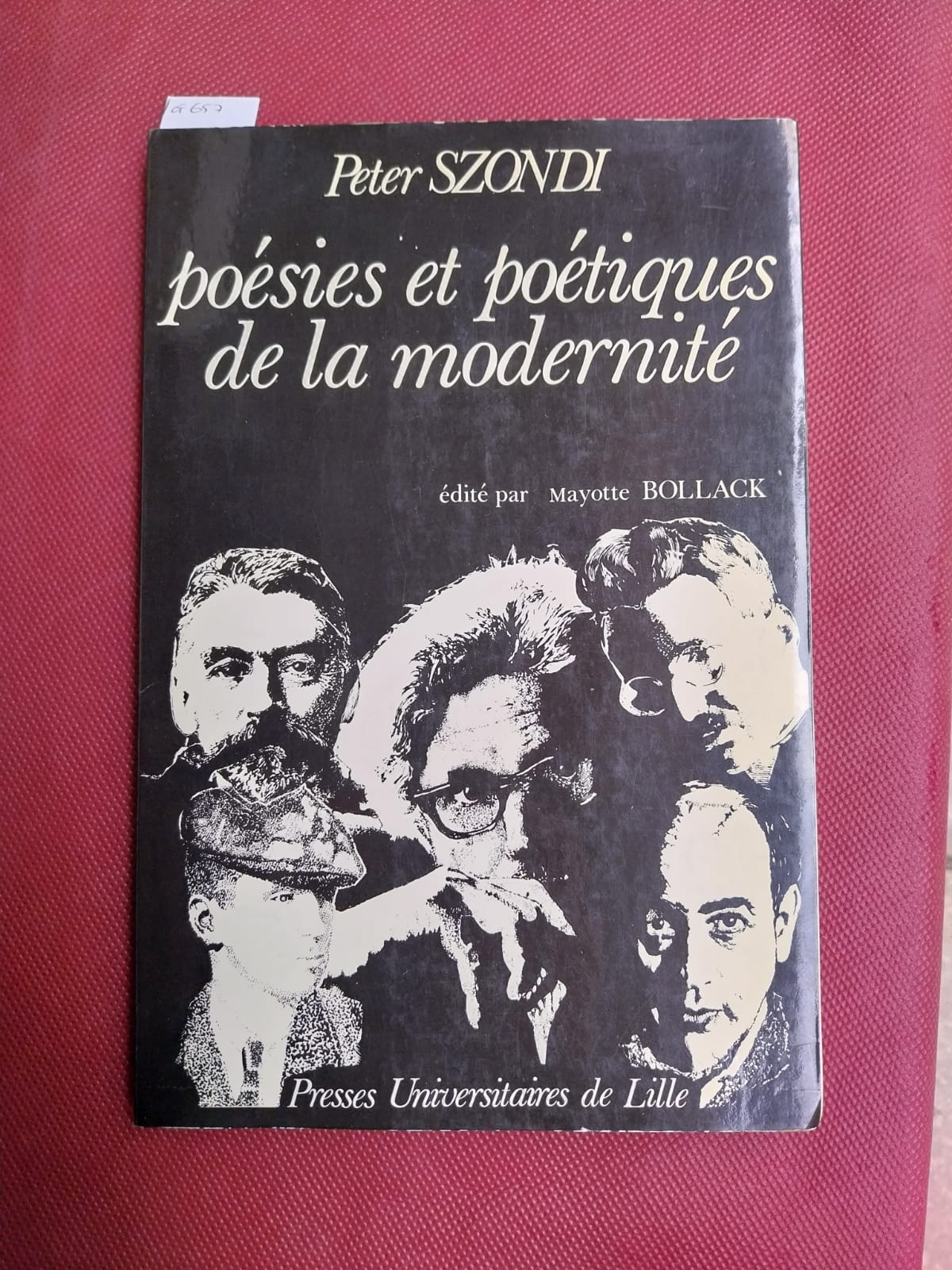 Poesies et poétiques de la modernité. Traduction francaises de textes …