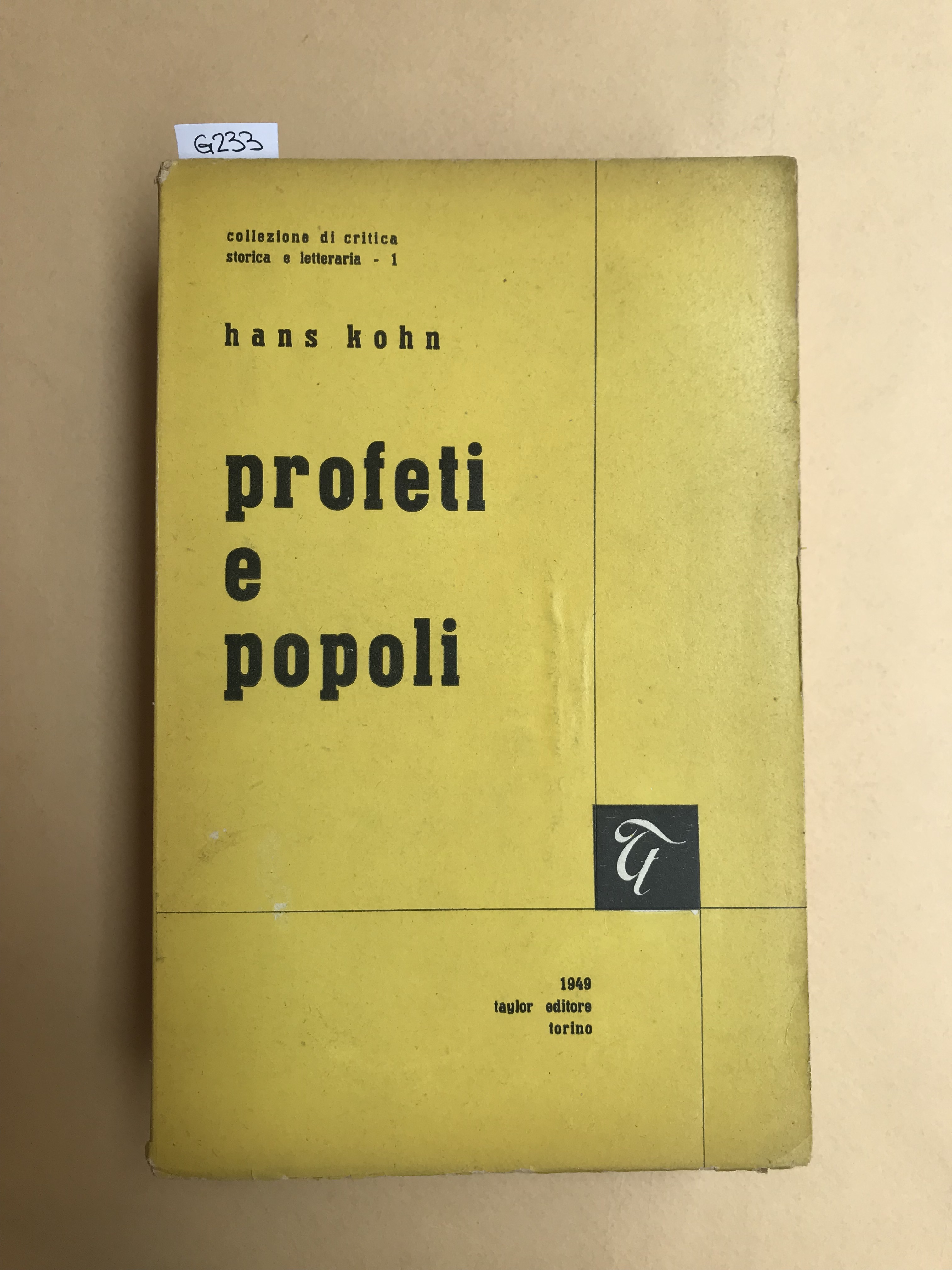 Profeti e popoli. Studi del Nazionalismo dell'Ottocento. Traduzione di Giacomo …