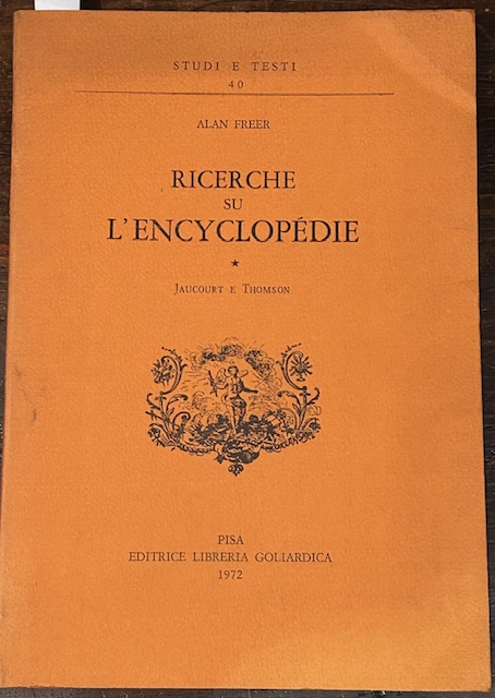 Ricerche su l'Encyclopedie