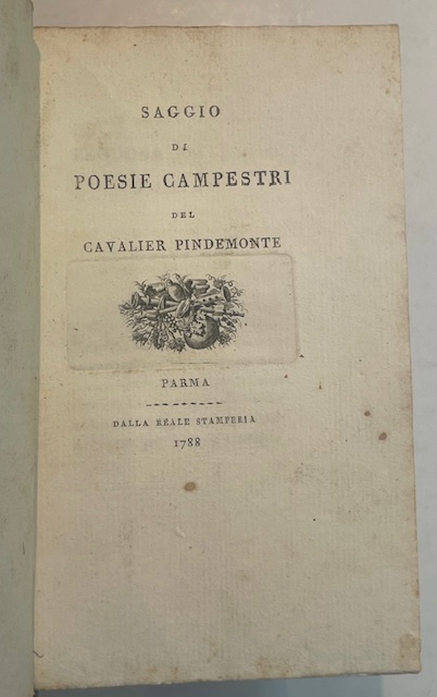 Saggio di poesie campestri.