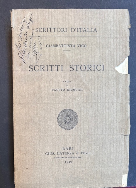 Scritti storici. A cura di Fausto Nicolini