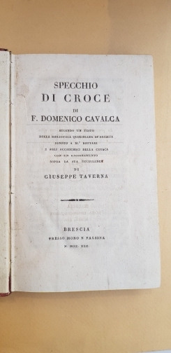 Specchio di croce. secondo un testo della biblioteca quiriniana di …
