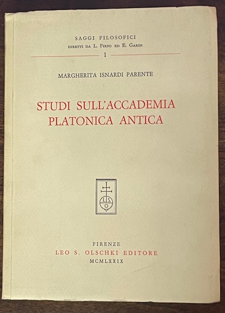 Studi sull'Accademia platonica antica
