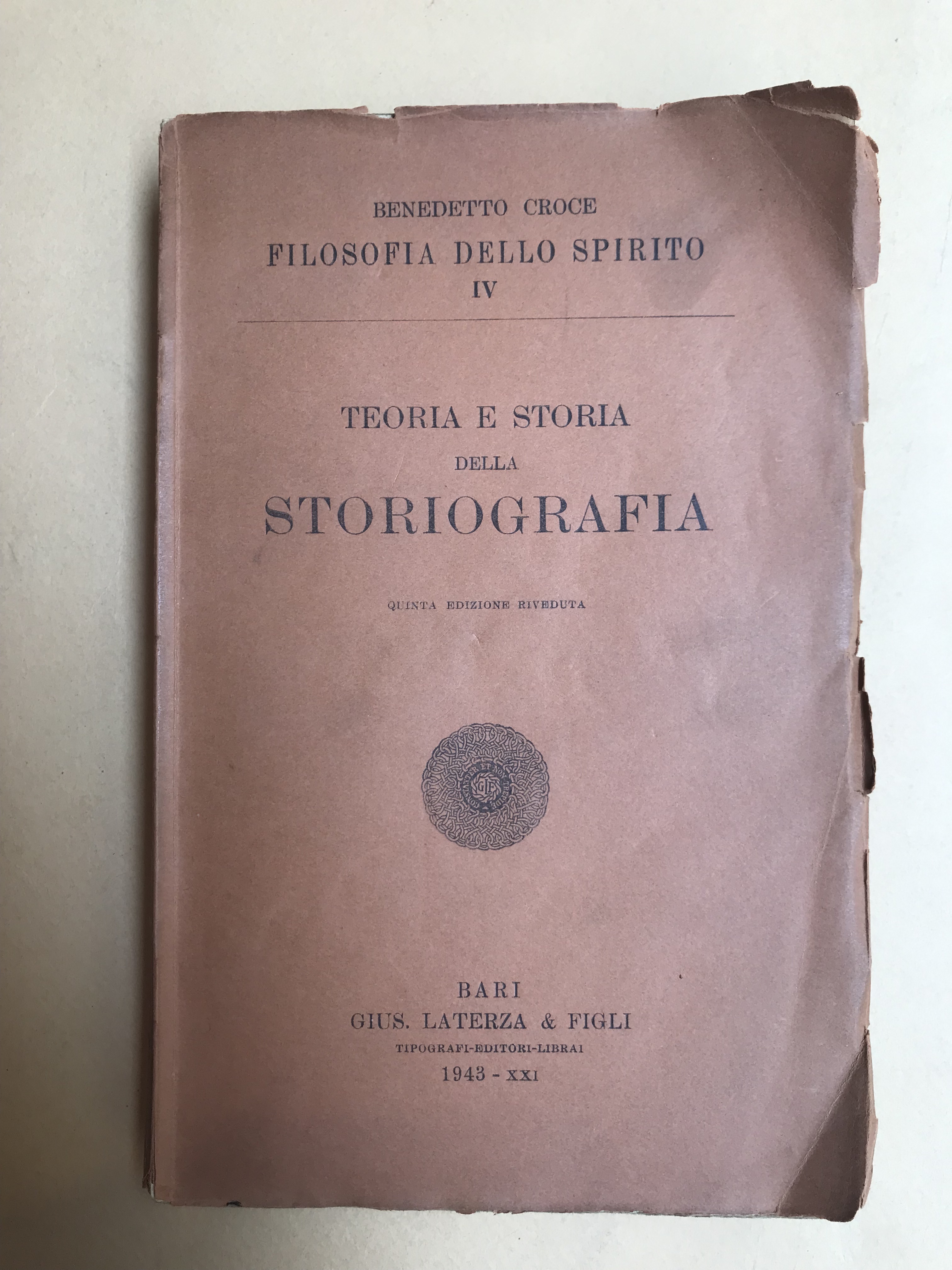 Teoria e storia della Storiografia