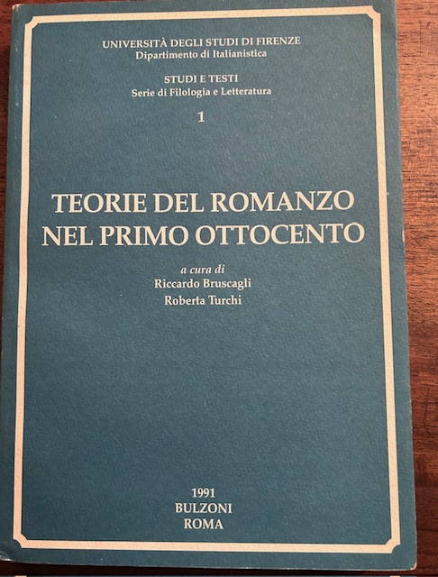 Teorie del romanzo nel primo Ottocento.
