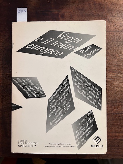 Verga e il teatro europeo. Prove d'autore. Nuova edizione riveduta …