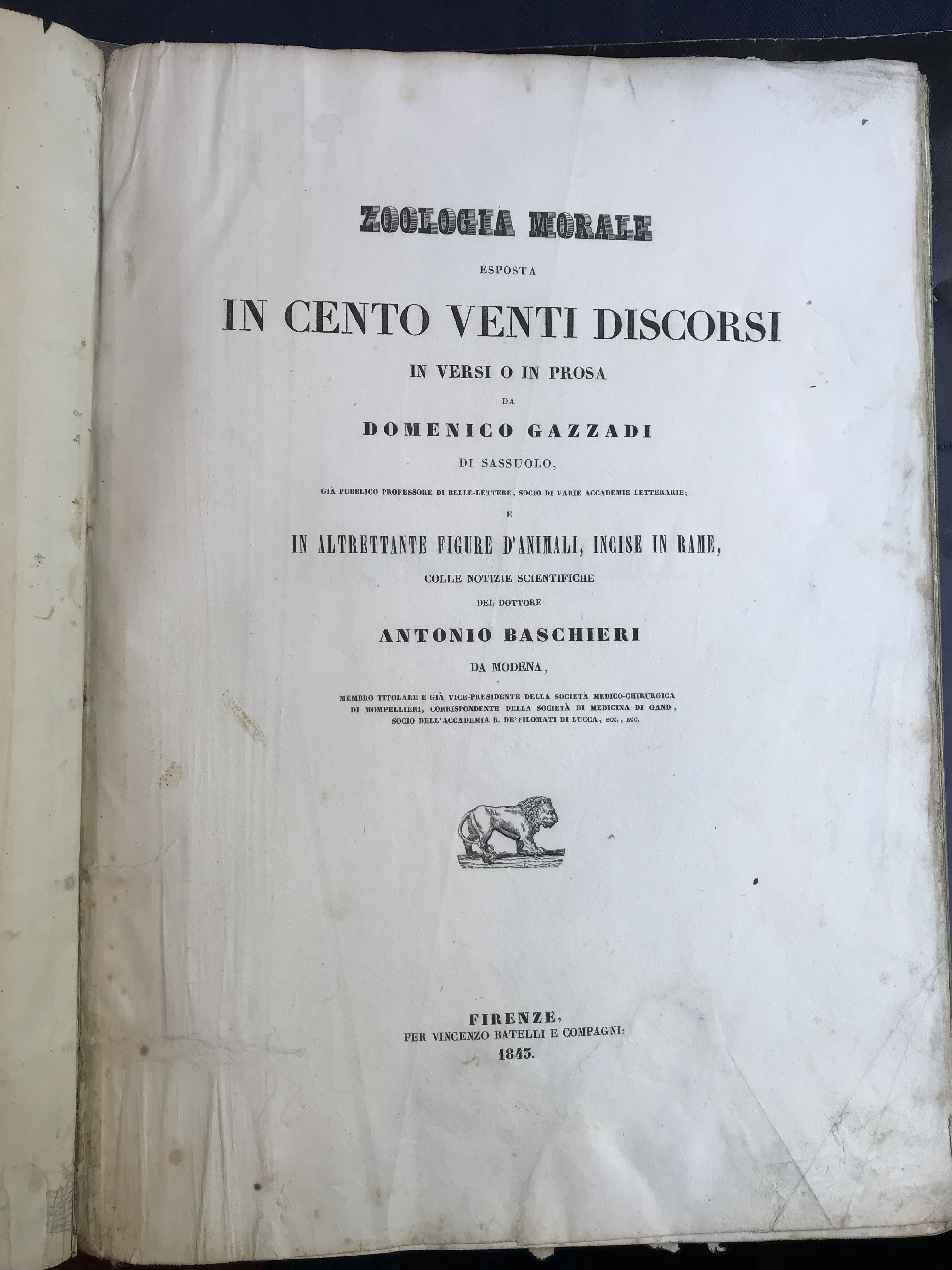 Zoologia morale esposta in centoventi discorsi in versi o in …