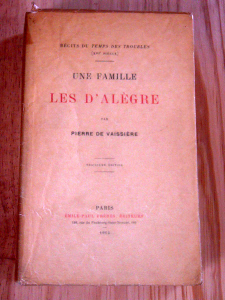 Une famille Les d'Alègre