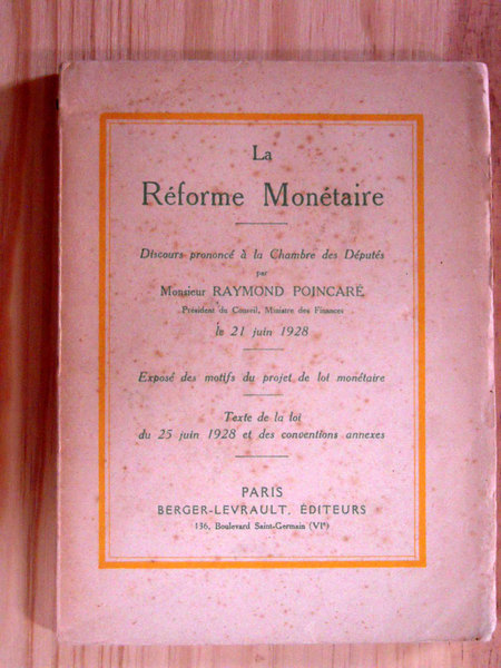 Exposé des motifs du projet de loi monétaire du 25 …