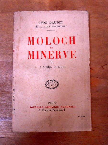 Moloch et Minerve ou l'après guerre