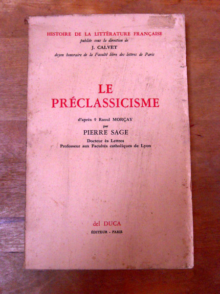 Le Préclassicisme