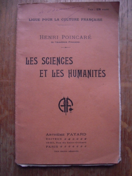 Les sciences et les humanités