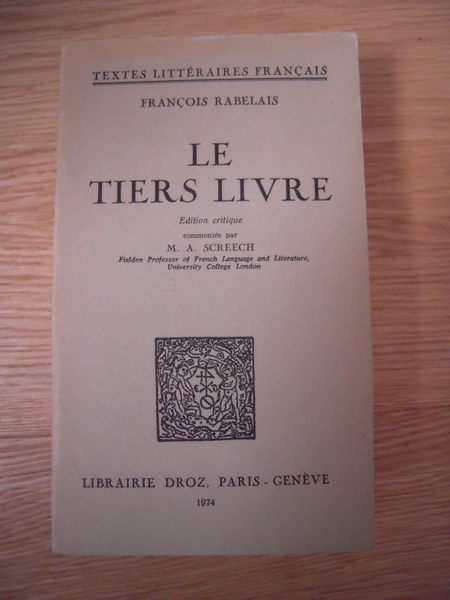 Le Tiers livre - Edition critique