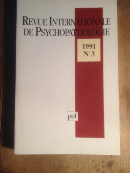 REVUE INTERNATIONALE DE PSYCHOPATHOLOGIE NUMERO 3