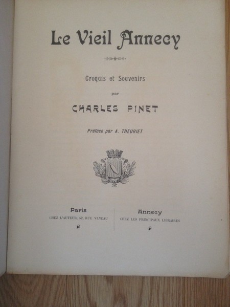 Le vieil Annecy Croquis et souvenirs