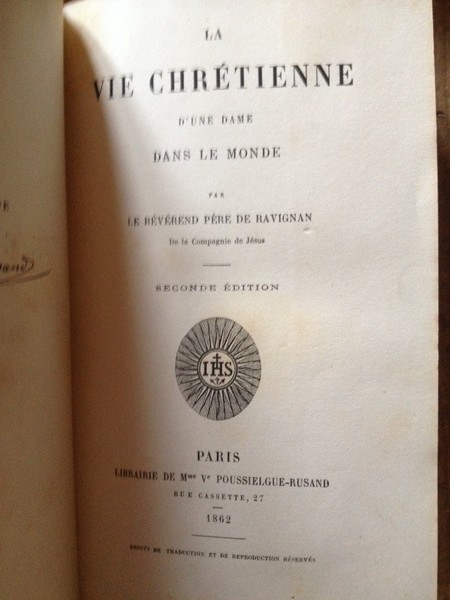 La vie chrétienne d'une dame dans le monde