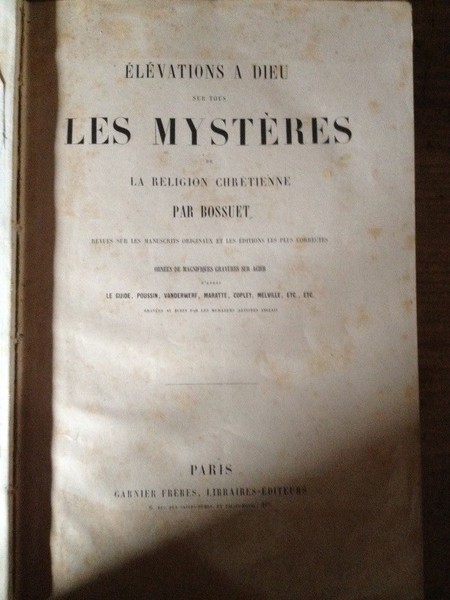 Elevations à Dieu sur tous les mystères de la religion …