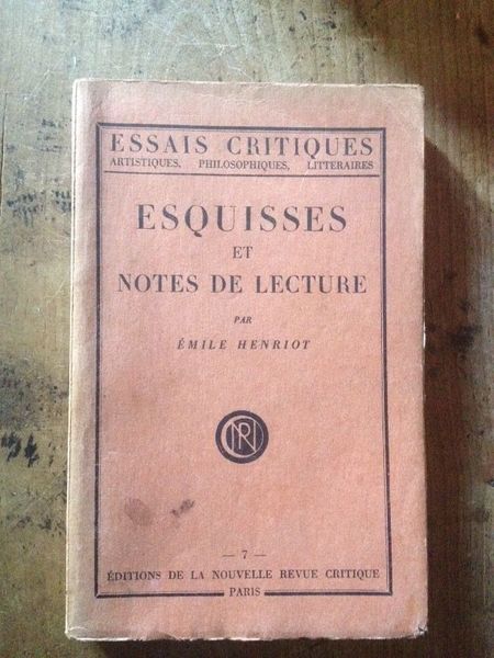 Esquisses et notes de lecture