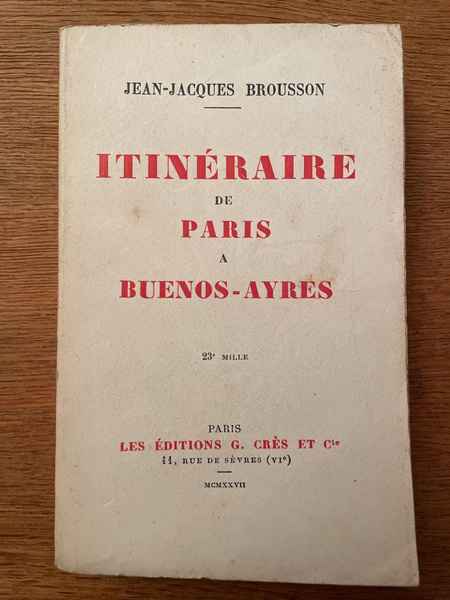 Itinéraire de Paris à buenos Aires