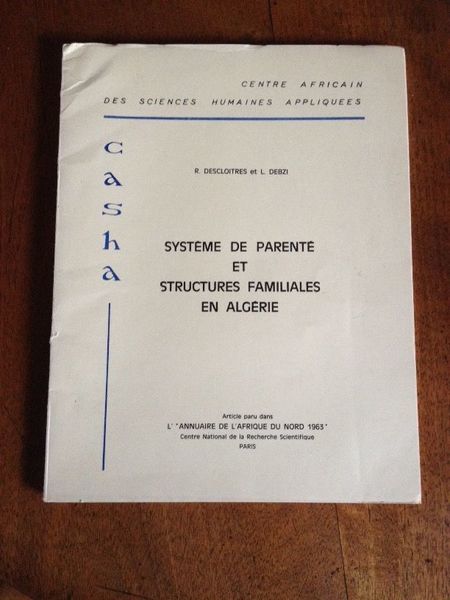 Système de parenté et structures familiales en Algérie