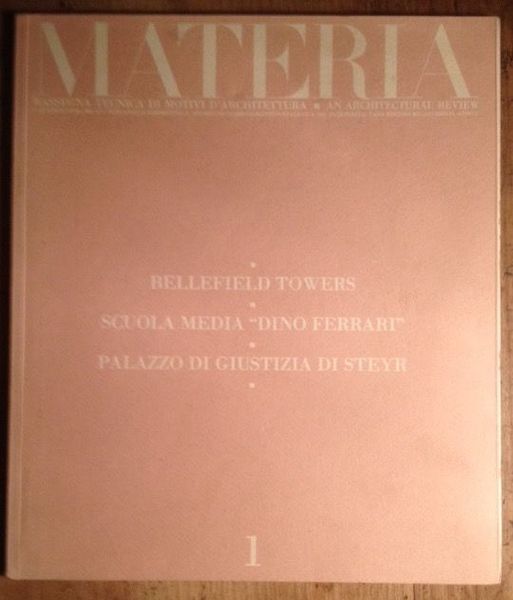 Materia numéro 1