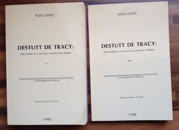 Destutt de Tracy philosophie du langage et science de l'homme