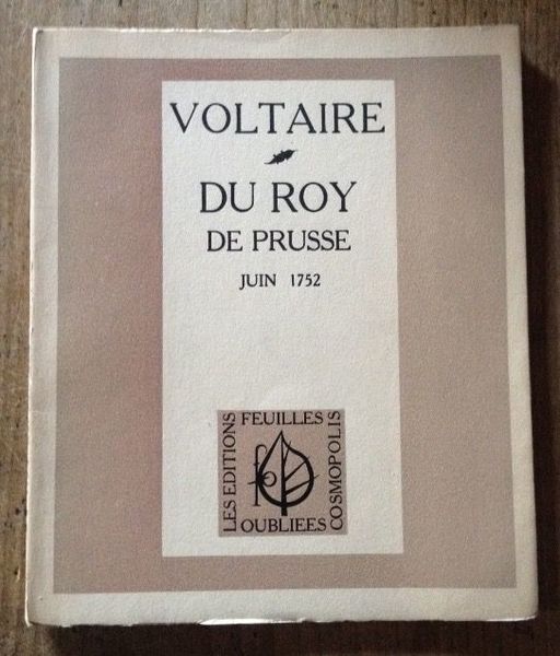 DU ROY DE PRUSSE - JUIN 1752