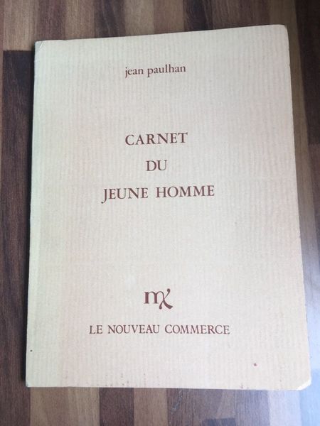 Carnet du jeune homme