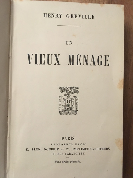 Un vieux ménage