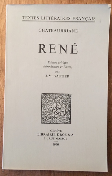 René, édition critique