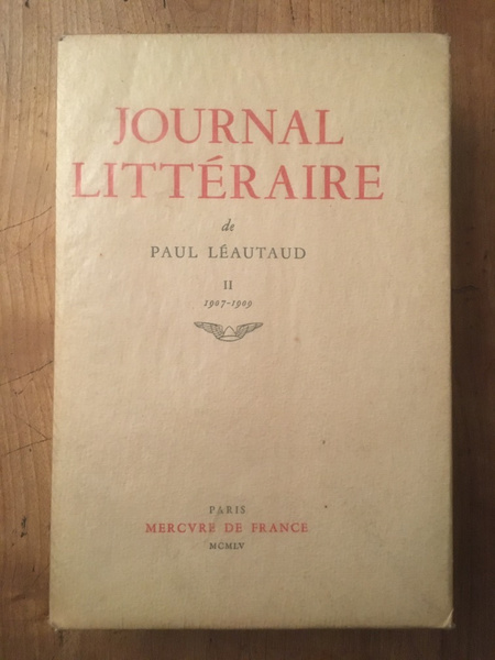 Journal littéraire, Tome II, 1907-1909