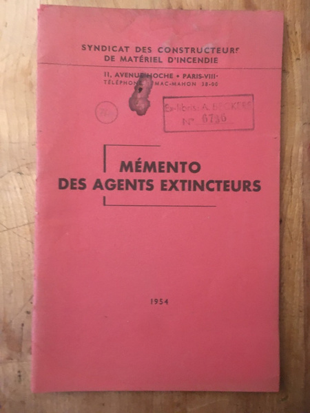 Mémento des agents extincteurs