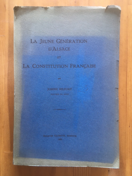 La jeune génération d'Alsace et la Constitution française