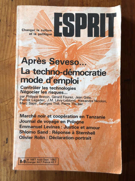 Esprit Aout-Septembre 1983, Après Seveso.La techno-démocratie mode d'emploi