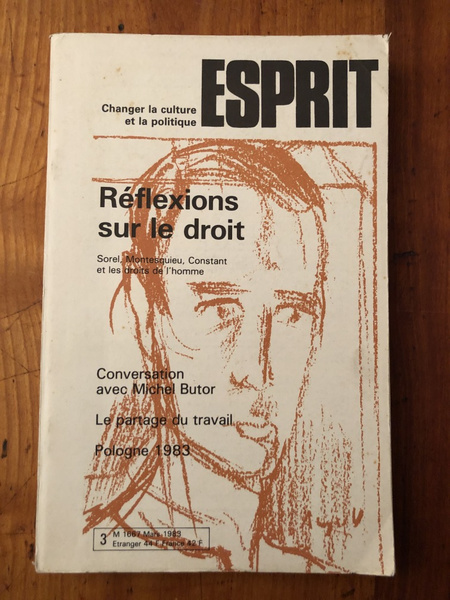 Revue Esprit Mars 1983, Réflexions sur le Droit