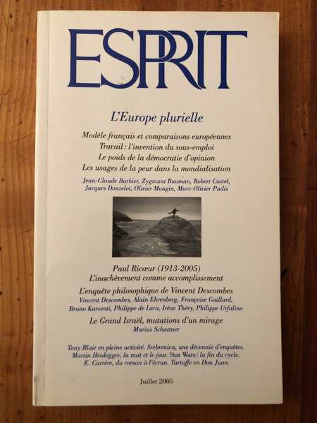 Revue Esprit Juillet 2005, L'Europe plurielle