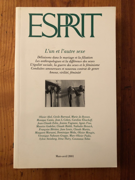 Revue Esprit Mars-Avril 2001, L'un et l'autre sexe