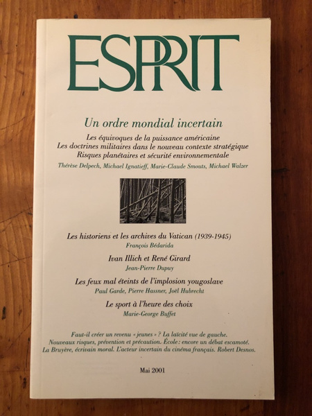 Revue Esprit Mai 2001, Un ordre mondial incertain