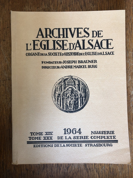 Archives de l'Eglise d'Alsace 1964