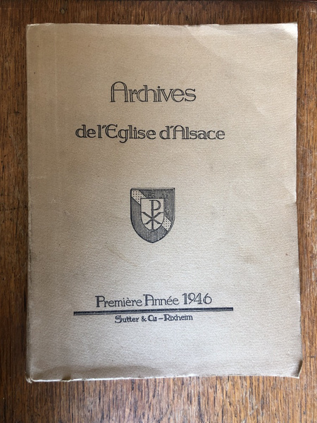 Archives de l'Eglise d'Alsace 1946