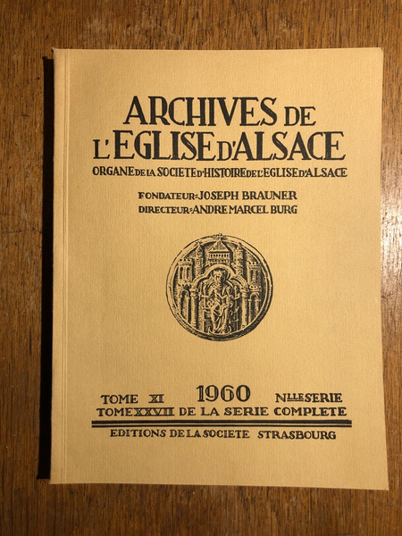 Archives de l'Eglise d'Alsace 1960