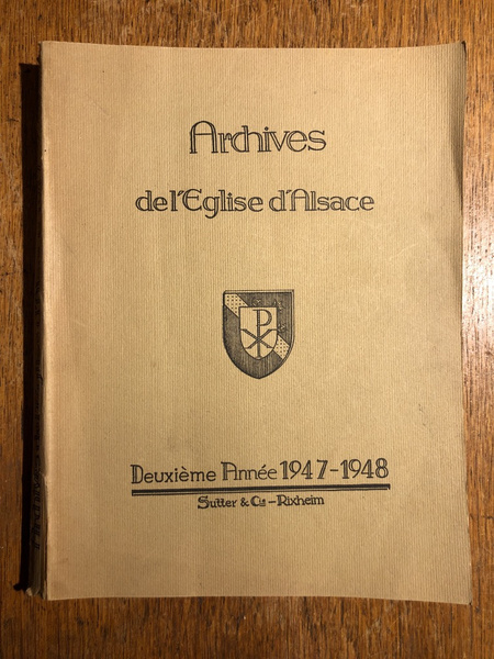 Archives de l'Eglise d'Alsace 1947-48